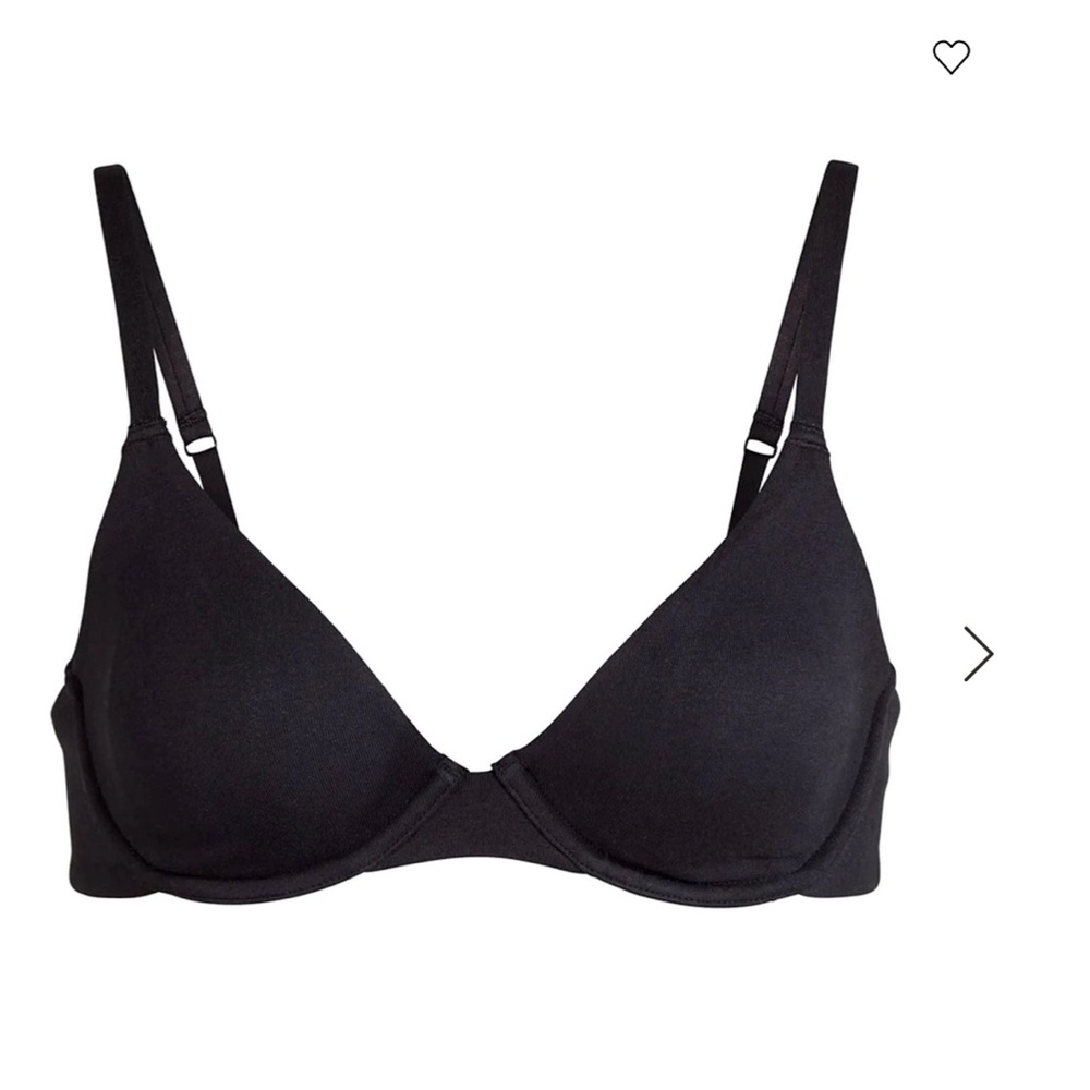 SKIMS Black Microfiber Underwire Bra